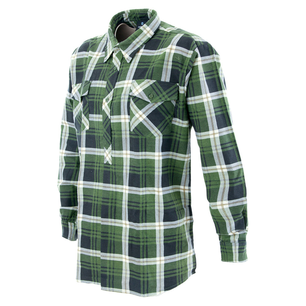 Betacraft Clothing Betacraft Stag Brushed Long Sleeve Shirt Green Closed Front 3 Betacraft Clothing Betacraft Stag Brushed Long Sleeve Shirt Green Closed Front