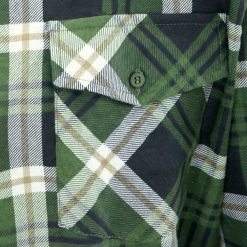Betacraft Clothing Betacraft Stag Brushed Long Sleeve Shirt Green Closed Front 7 Betacraft Clothing Betacraft Stag Brushed Long Sleeve Shirt Green Closed Front -Bite Shop 131942 4 n y