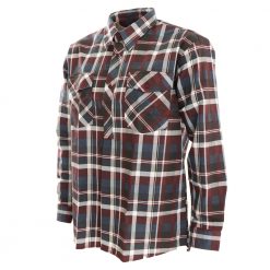 Betacraft Clothing Betacraft Stag Brushed Long Sleeve Shirt Red Closed Front