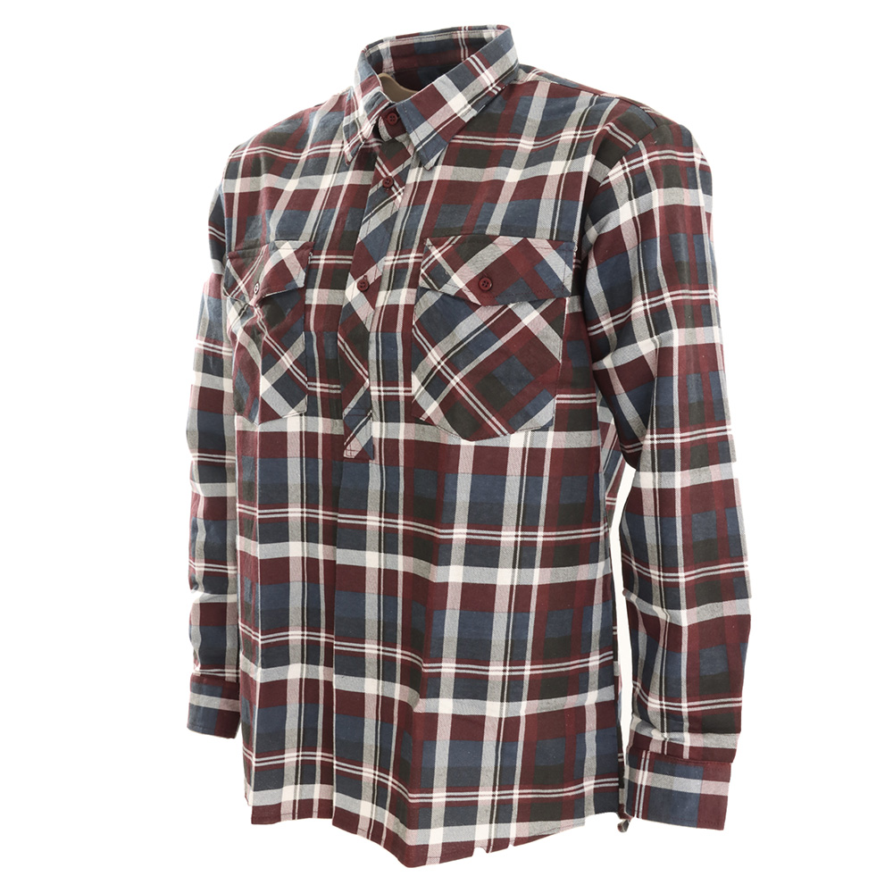 Betacraft Clothing Betacraft Stag Brushed Long Sleeve Shirt Red Closed Front 3 Betacraft Clothing Betacraft Stag Brushed Long Sleeve Shirt Red Closed Front