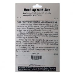 Bite Cod Heavy Duty Longshank Flasher Rig 7/0 Pink PVC