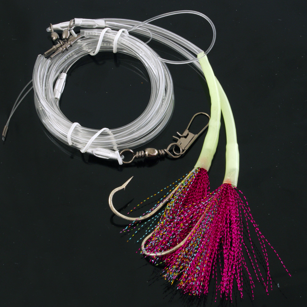 Bite Cod Heavy Duty Longshank Flasher Rig 7/0 Pink PVC 4 Bite Cod Heavy Duty Longshank Flasher Rig 7/0 Pink PVC - Image 2