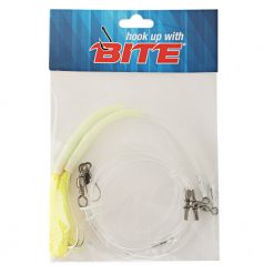 Bite Cod Heavy Duty Longshank Flasher Rig 7/0 Chartreuse PVC