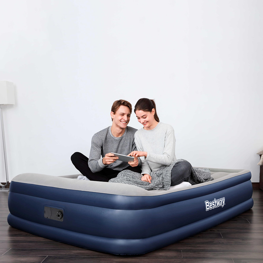 Bestway Tritech Queen Airbed With Built-in AC Pump White 5 Bestway Tritech Queen Airbed With Built-in AC Pump White - Image 3