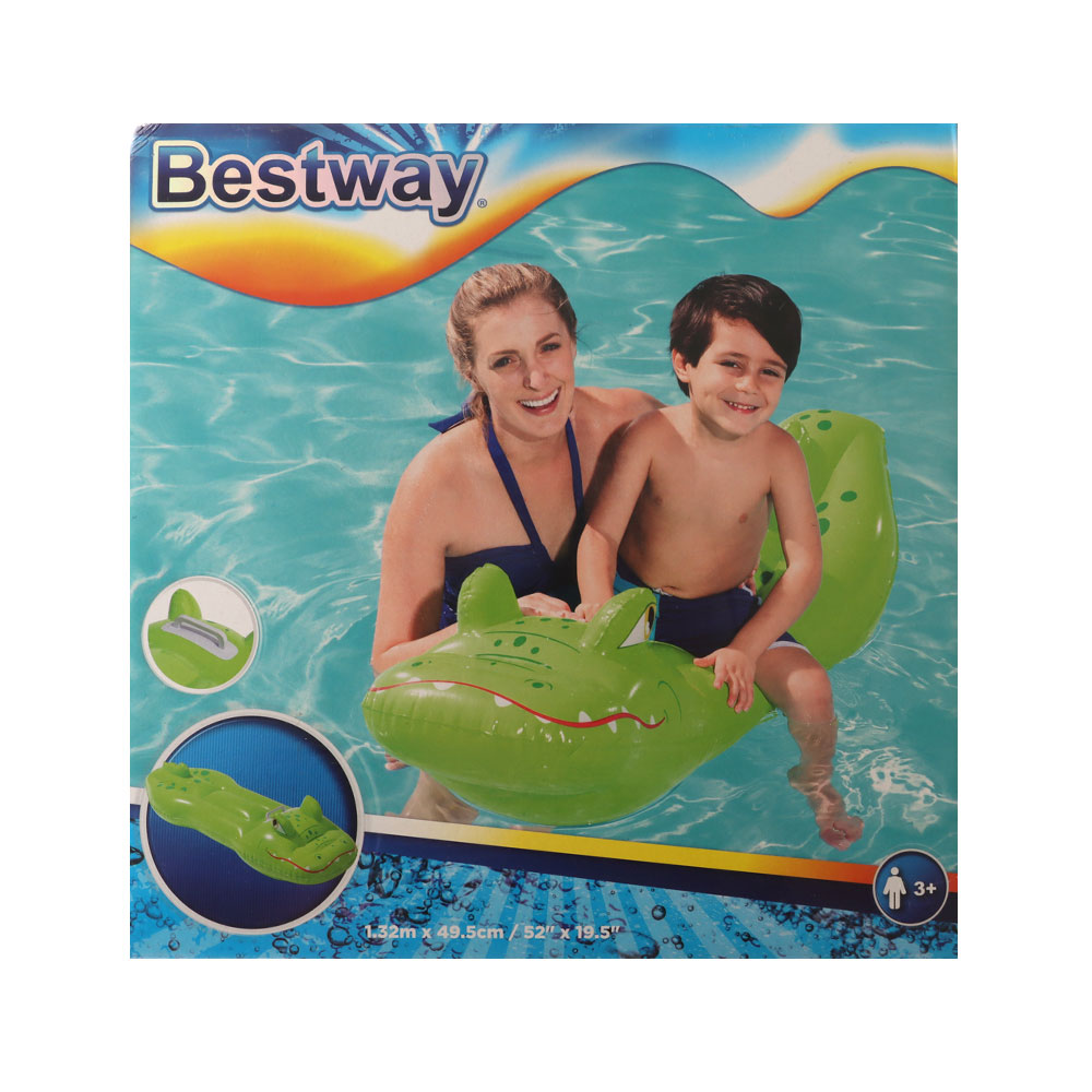 Bestway Safari Surf Rider Inflatable Pool Float Green 5 Bestway Safari Surf Rider Inflatable Pool Float Green - Image 3