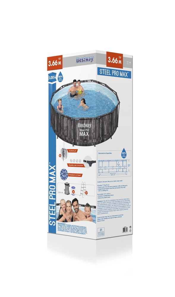 Bestway Steel Pro MAX Pool Set 3.66m X 1m 8 Bestway Steel Pro MAX Pool Set 3.66m X 1m - Image 6