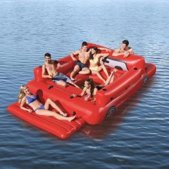 Bestway Giant Red Truck Party Island Inflatable Float 3.81 X 2.62m