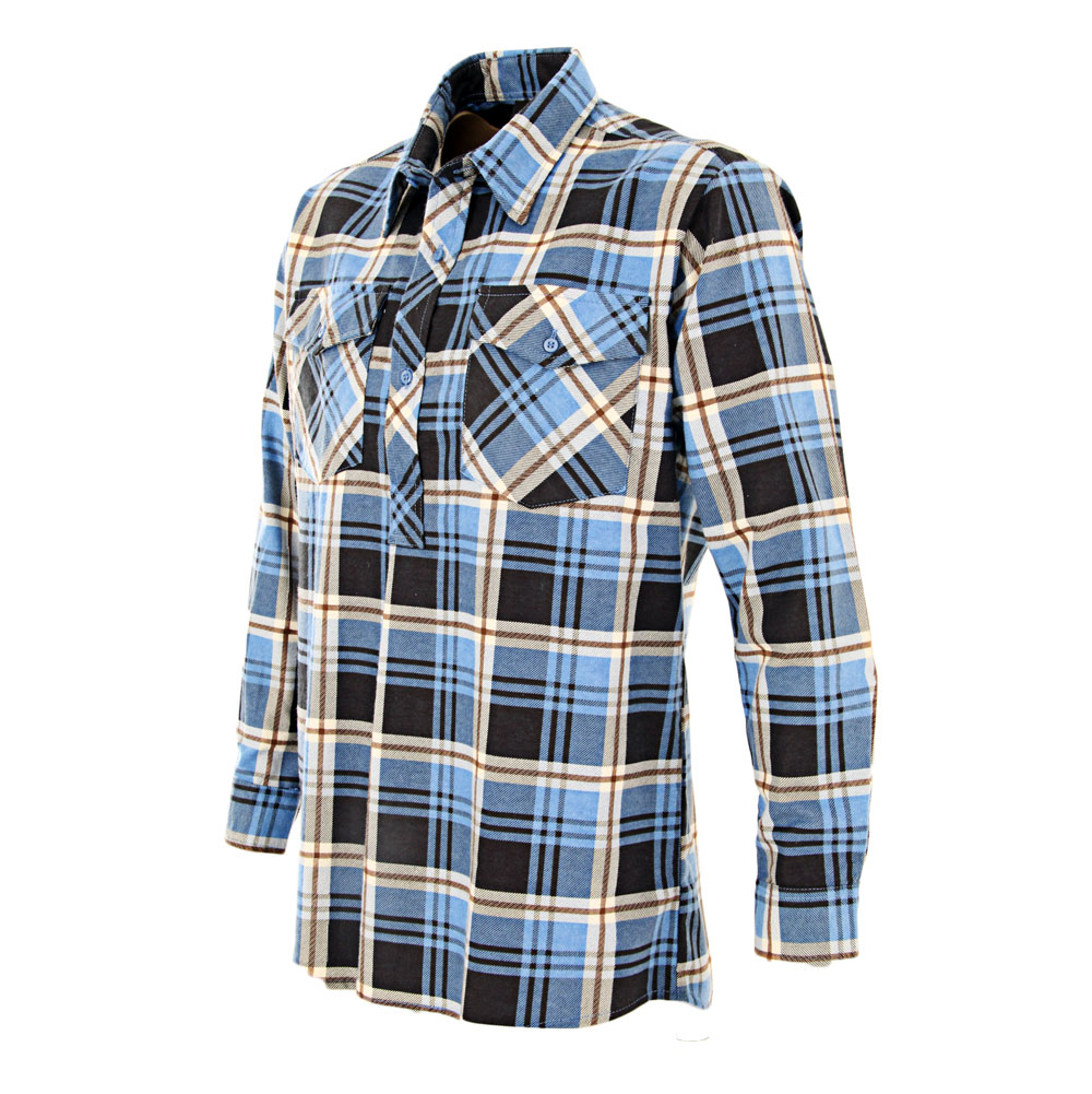 Betacraft Clothing Betacraft Stag Brushed Long Sleeve Shirt Blue Closed Front 4XL 4 Betacraft Clothing Betacraft Stag Brushed Long Sleeve Shirt Blue Closed Front 4XL - Image 2