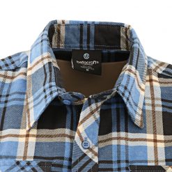 Betacraft Clothing Betacraft Stag Brushed Long Sleeve Shirt Blue Closed Front 2XL -Bite Shop 56456 4 n y 5