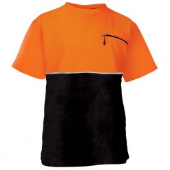 Betacraft Clothing Betacraft Hi-Viz Mens Fleece T-Shirt Orange/Black