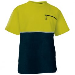 Betacraft Clothing Betacraft Hi-Viz Mens Fleece T-Shirt Lime/Navy