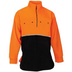Betacraft Clothing Betacraft Hi-Viz Mens Half Zip Fleece Jacket Orange/Black