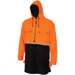Betacraft Clothing Betacraft Hi-Viz Mens Fleece Bush Shirt Orange/Black