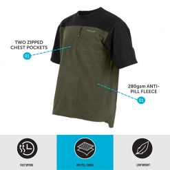 Betacraft Clothing Betacraft Quest Mens Fleece T-Shirt Black/Asphalt